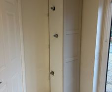 Shaker style METOD IKEA Pantry Style Storage with Chrome Handle