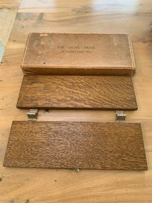 Vintage oak tie press