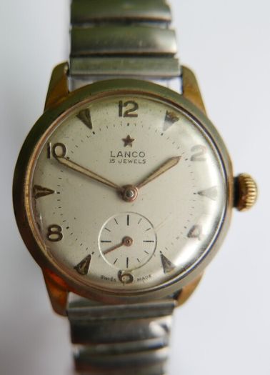 Vintage Lanco Mechanical Watch  Men's Watch Vintage SWISS Made Lanco 320 (works well and keeps time)