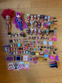 LOL dolls and accessories with storage