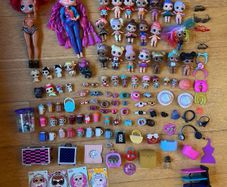 LOL dolls and accessories with storage