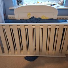 cot bed with mattress, free a baby bath