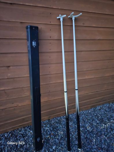 Pool cue rest bridge and box