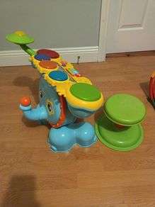 VTech Safari Sounds Drums musical activity toy with matching stool