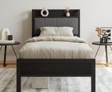 87) 3ft Single Bed Frame with Storage Headboard