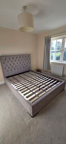 King Size Upholstered Bed Frame EZ Living