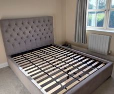 King Size Upholstered Bed Frame EZ Living