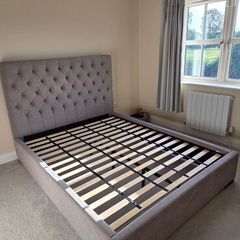 King Size Upholstered Bed Frame EZ Living