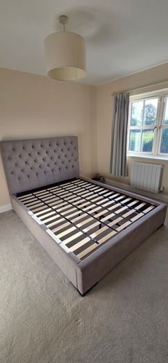 King Size Upholstered Bed Frame EZ Living