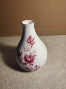 Vintage Hand Painted Stamped Germany 1940s-60s Porcelain Small Bud Vase Decor Tabletop Pot