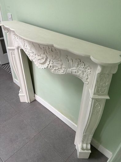 Fire Surround (painted mdf) & electric fire heater