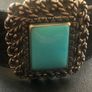 sterling leather Carolyn Pollock turquoise cuff bracelet Image 2