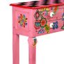 Console Table Solid Mango Wood Pink Hand Painted Image 4