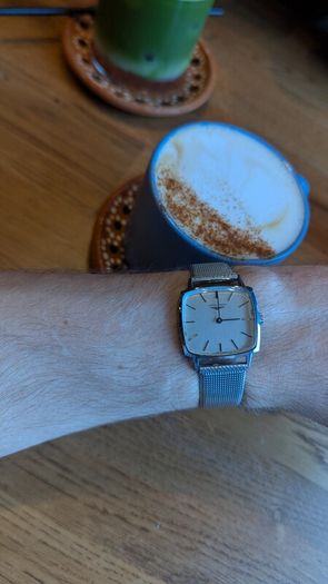 Longines square-case vintage men watch