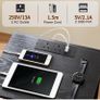 Bedside Table Set of 2, Side Table with Charging Station and Led Lights Image 5