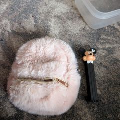 Claires fluffy pink purse