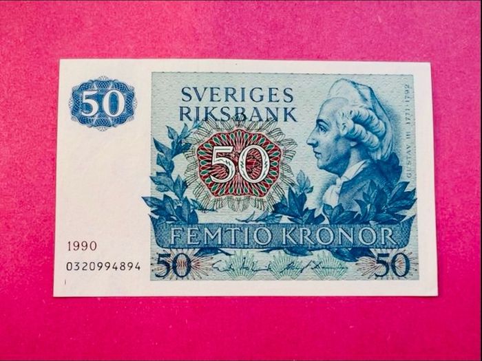 Sweden   50  Kronor. 1990  Pick  53m. ( Uncirculated )