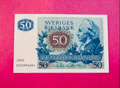 Sweden   50  Kronor. 1990  Pick  53m. ( Uncirculated )