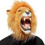 Lion Mask Latex Realistic Animal Full Head Masks for Halloween Costume Party Carnival Cosplay Yellow Image 4