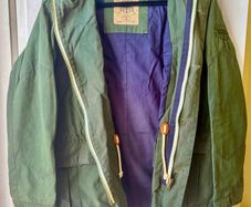 Next x British Millerain Premium Utility Outwear Green Fabric Wax Cotton Parka Jacket Size M