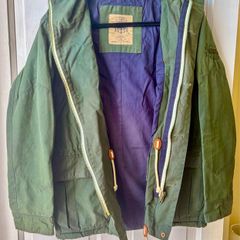 Next x British Millerain Premium Utility Outwear Green Fabric Wax Cotton Parka Jacket Size M