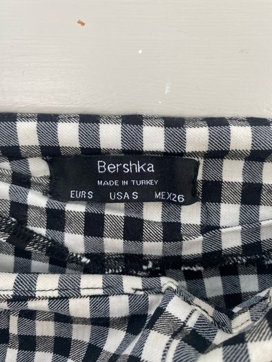 ladies checked trousers from Bershka
