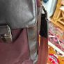 Large Piquadro Italian Leather and Canvas Briefcase, Messenger, Laptop, Storage Bag Image 5
