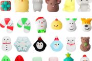 30Pcs Christmas Mochi Squeeze Toys Set for Kids, Kawaii Mini Soft Squeeze Toys, Cute Animal Squishy Toy Stress Relief Toys for Christmas Birthday Gift (FREE POSTAGE)