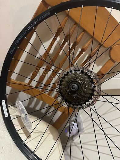 100% Brand-new Bicycle Mountain Bike Rear wheel, back wheel Disc brake or V-brake wheel 27.5 inch 7 Speed Shimano Cassette (all terrain alloy rims)