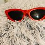Retro Cat Eye Sunglasses  Red Frame Image 4