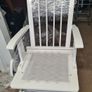 White Wooden Glider Rocking Chair Nursery  Relaxing Chair  Storage Clearance Image 3