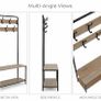 Hallway Coat Rack & Shoe Bench Image 2