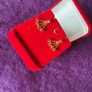 9 Carat Gold 4 Garnet Earrings Image 4
