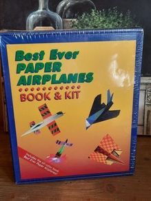 Vintage Set - Best Ever Paper Airplanes Kit plus Book