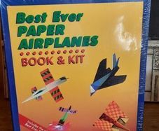 Vintage Set - Best Ever Paper Airplanes Kit plus Book