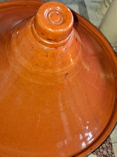 Very Large Authentic Moroccan Clay Tagine Pot Traditional Conical Ceramic Cookware, Bring the flavors of North Africa right into your kitchen