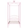 Canopy Bed Frame Pink Metal 100x200 cm Image 5