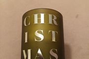 Habitat christmas Green glass candle