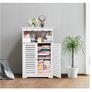 Bathroom Cabinet,Waterproof  Bathroom Floor Cabinet,Storage Cupboard Unit,White Bathroom Storage Organizer,Free Standing Cabinet,Compact Cabinet Store Bathroom Accessories Image 4