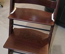Stokke Tripp Trapp Chair Walnut (In Original Box!) + Accessories + FREE Catchy Food Catcher Included