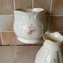 Vintage Donegal Parian Flower Pot & Basket Weaved Vase Image 3