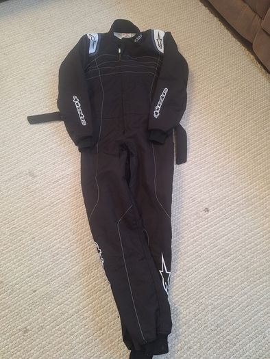 Karting suit and boots