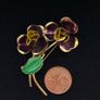 Vintage floral pansies brooch Image 2