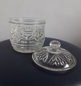 Vintage - Pressed Glass - Lidded Jar