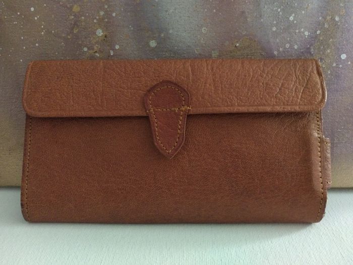 Freepost  Unusual Vintage Devon Leathercrafts Goatskin Wallet / Purse