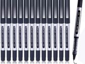 Rollerball Pens, GXR 12 PCS 0.5mm Extra Fine Point Pens, Quick-Drying Ink Rolling Ball Pens, Black Liquid Ink Pen for Office, Home, Company, School