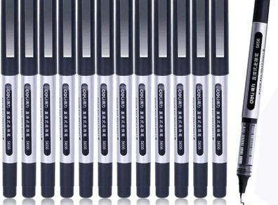 Rollerball Pens, GXR 12 PCS 0.5mm Extra Fine Point Pens, Quick-Drying Ink Rolling Ball Pens, Black Liquid Ink Pen for Office, Home, Company, School