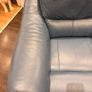 Blue Leather Power Recliner Image 8