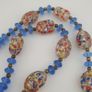Vintage Venetian African Style Aventurine & Tire Shape Blue African Glass Beads Necklace Image 8