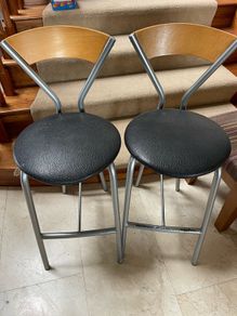 2 x Matching Kitchen Island Breakfast Bar High Stools - Can Deliver